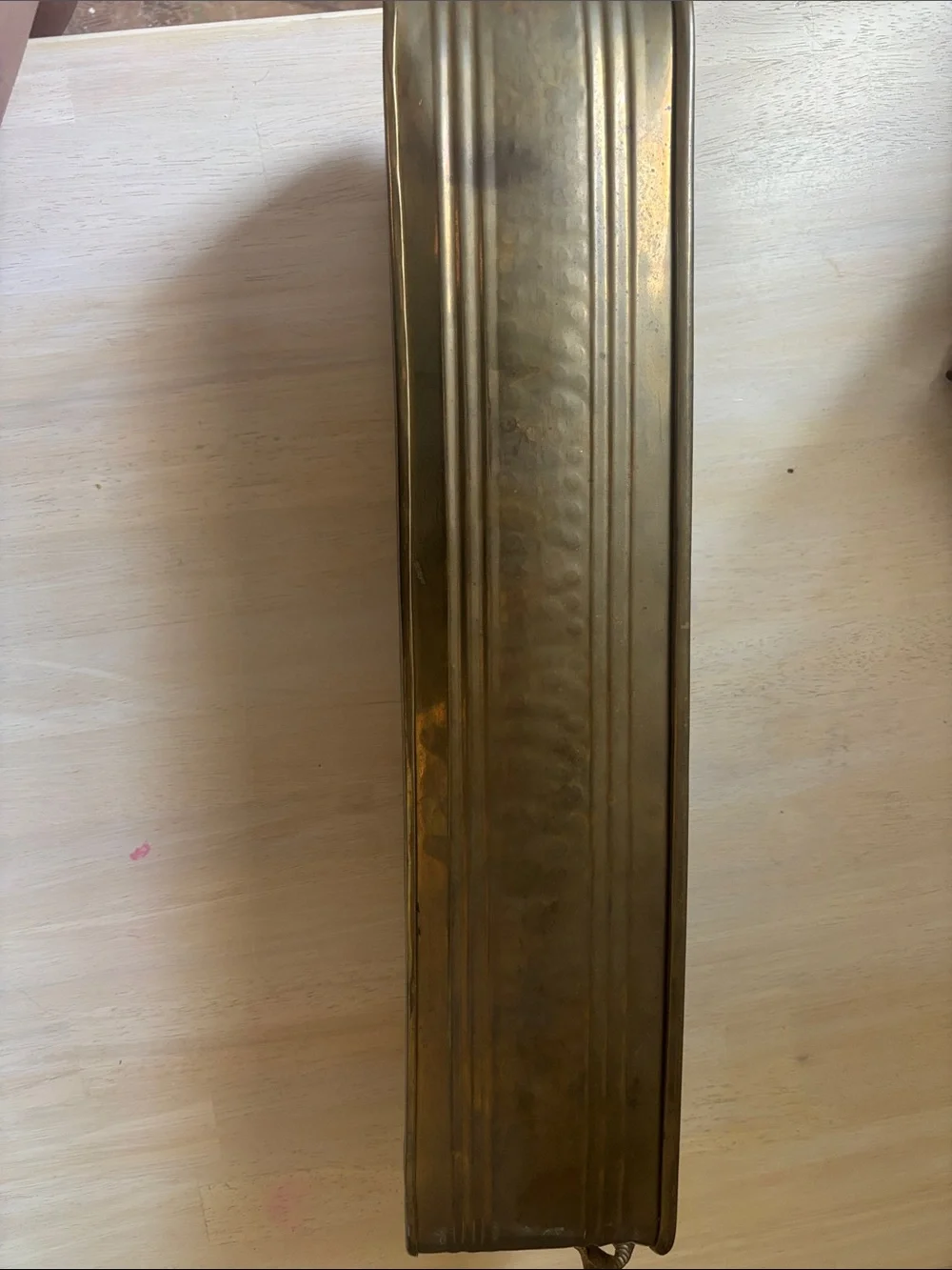 Decorative Long Metal Tray in Brass Finish - Home Bath